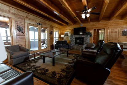 Spacious Great Smoky Mountains Cabin Rental on one of the Best Tennessee Family Resorts - Pigeon Forge, Tennessee - glamping.directory