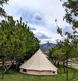 Quaint Bell Tent with Beautiful Vineyards Views in Cortez, Colorado - glamping.directory