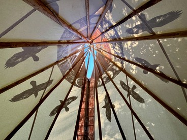 Peaceful Hand-Painted Tipi with Outdoor Kitchen near Columbia River Gorge, Oregon - Corbett, Oregon - glamping.directory