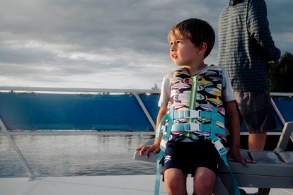 Nimble Angler’s Two-Sleeper Houseboat with Water Slide and 360° Fishing Access Near Babbitt, MN - Babbitt, Minnesota - glamping.directory