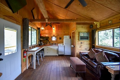 Unique Elevated Cabin Rental with Whirlpool Tub near Somerville Lake, Texas - Brenham, Texas - glamping.directory