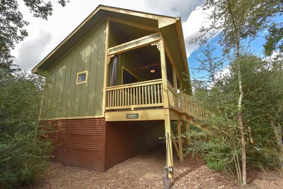 Unique Elevated Cabin Rental with Whirlpool Tub near Somerville Lake, Texas - Brenham, Texas - glamping.directory