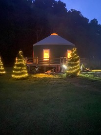 Private, Pet Friendly Creekside Yurt with Hot Tub in Dugspur, Perfect for a Virginia Glamping Getaway - Dugspur, Virginia - glamping.directory