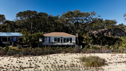 Fabulous Oceanfront Cottage with Pool and Private Beach Entrance in Jekyll Island, Georgia - glamping.directory