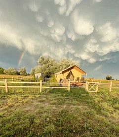 Colorado Getaways in this Lovely Safari Tent on Working Sheep Farm in Longmont - Longmont, Colorado - glamping.directory