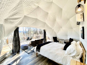 Luxury Redefined: Todd, NC Dome with Private Hot Tub, Unparalleled Views, and Outdoor Oasis - Todd, North Carolina - glamping.directory