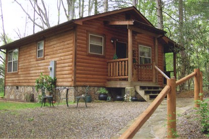 Rustic Log Cabin Rental with Picnic Area in Cosby, Tennessee - glamping.directory