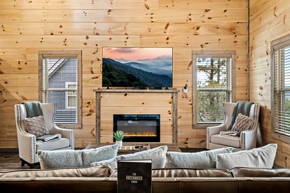 Great Smoky Mountain Retreat in this Luxury Cabin Rental for 10 with a Pool in Tennessee - Sevierville, Tennessee - glamping.directory