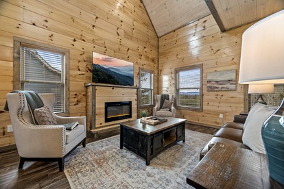 Great Smoky Mountain Retreat in this Luxury Cabin Rental for 10 with a Pool in Tennessee - Sevierville, Tennessee - glamping.directory