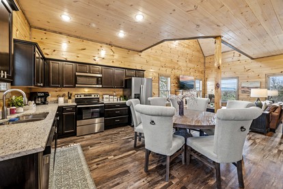 Great Smoky Mountain Retreat in this Luxury Cabin Rental for 10 with a Pool in Tennessee - Sevierville, Tennessee - glamping.directory