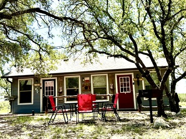 Rustic Hill Country Cabin with Milky Way Stargazing & Wildlife Views near Mountain Home, TX - glamping.directory