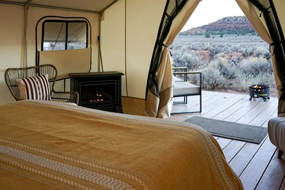 Romantic Safari Tent Glamping in Kanab, Utah: Unforgettable Getaway for Two - Kanab, Utah - glamping.directory