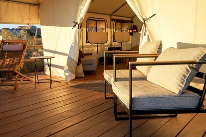 Romantic Safari Tent Glamping in Kanab, Utah: Unforgettable Getaway for Two - Kanab, Utah - glamping.directory