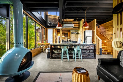 Stunning Luxury Cabin with Unique Furnishings, Indoor Pool, and Game Room in Gatlinburg, Tennessee - Gatlinburg, Tennessee - glamping.directory