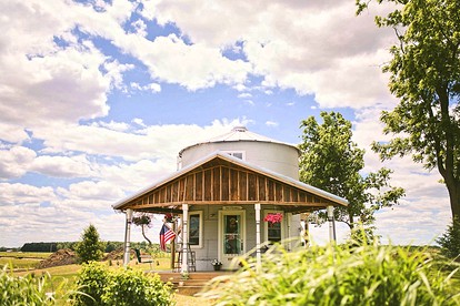 Converted Grain Silo for Unique Glamping Accommodation in Alvin, Illinois - glamping.directory