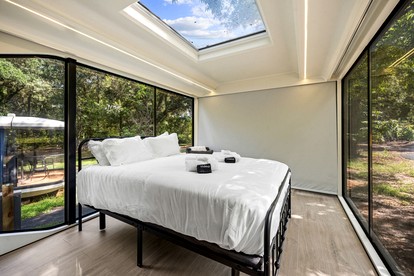 Futuristic Pod Glamping Retreat with Pond Views in South Carolina - Saint Stephen, South Carolina - glamping.directory