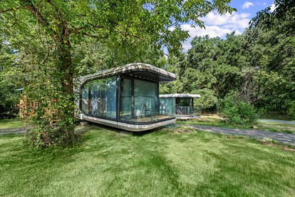 Futuristic Pod Glamping Retreat with Pond Views in South Carolina - glamping.directory