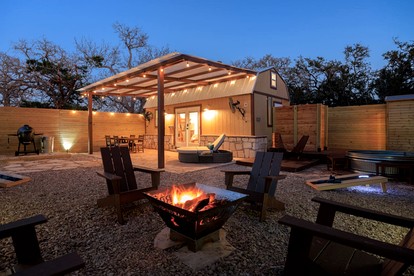 Impressive Intimate Tiny Cabin with Lofted Interior and Outdoor Shower in Texas - glamping.directory