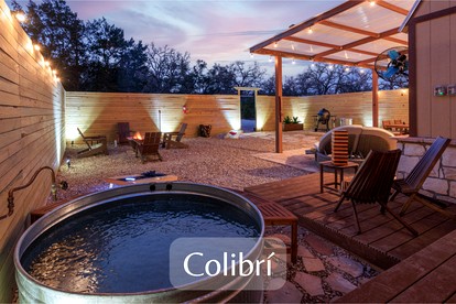 Impressive Intimate Tiny Cabin with Lofted Interior and Outdoor Shower in Texas - Wimberley, Texas - glamping.directory
