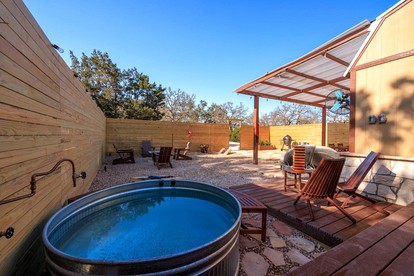 Impressive Intimate Tiny Cabin with Lofted Interior and Outdoor Shower in Texas - Wimberley, Texas - glamping.directory