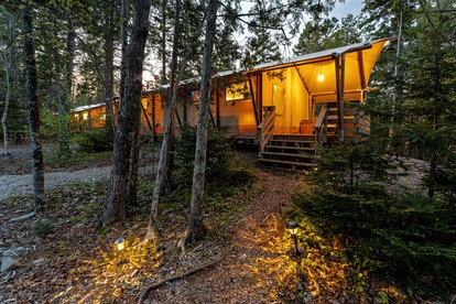 Large, Fully Equipped Safari Tent Nestled in the Woods of Eden, Bar Harbor, Maine, Perfect for a Family Glamping Retreat - glamping.directory