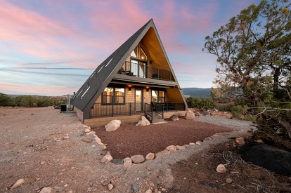 Experience Pure Glamping on this A-frame Placed in the Middle of the Desert in Wayne County, Utah - glamping.directory