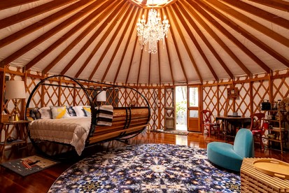 Romantic Luxury Yurt with Private Beach & Steam Shower near Friendship, Maine - Friendship, Maine - glamping.directory