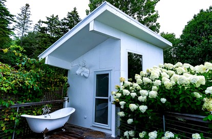 Romantic Luxury Yurt with Private Beach & Steam Shower near Friendship, Maine - Friendship, Maine - glamping.directory