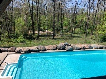 Luxurious Cabin Retreat with Heated Pool and Scenic Creek Views in Wayne Township, IN - Wayne Township, Indiana - glamping.directory
