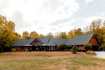 Luxurious Cabin Retreat with Heated Pool and Scenic Creek Views in Wayne Township, IN - Wayne Township, Indiana - glamping.directory