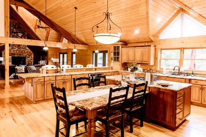 Luxurious Cabin Retreat with Heated Pool and Scenic Creek Views in Wayne Township, IN - Wayne Township, Indiana - glamping.directory