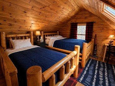 Rustic-Chic Cabin Getaway with Trails, Stream & Peaceful Setting in Shirley, Maine - Shirley, Maine - glamping.directory