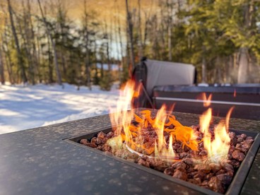 Luxurious A-Frame Retreat with Hot Tub and Fire Pit in Bartlett, New Hampshire - Bartlett, New Hampshire - glamping.directory