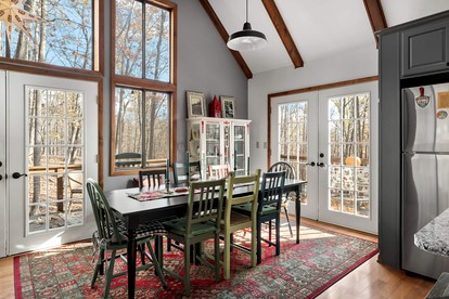 Beautiful A Frame Surrounded by Trees and Fire Pit Provided in Rock Gap, West Virginia - Rock Gap, West Virginia - glamping.directory