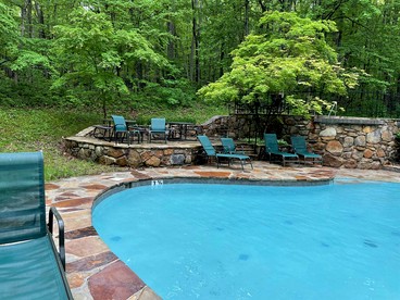 Beautiful A Frame Surrounded by Trees and Fire Pit Provided in Rock Gap, West Virginia - Rock Gap, West Virginia - glamping.directory