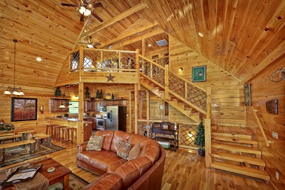 Amazing Cabin Rental with a Home Cinema for a Family Getaway near the Great Smokies, TN - Gatlinburg, Tennessee - glamping.directory