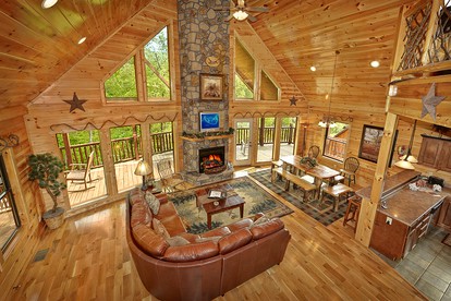 Amazing Cabin Rental with a Home Cinema for a Family Getaway near the Great Smokies, TN - Gatlinburg, Tennessee - glamping.directory