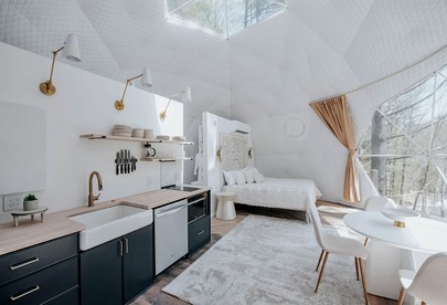 Unmatched Views Await You at this Cherry Log, Georgia Designer Dome near Fall Branch Falls - Cherry Log, Georgia - glamping.directory