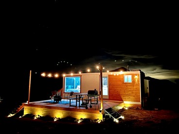 Stunning Tiny House with Picnic Space, Barbecue and Fire Pit in Meadview, Arizona - glamping.directory