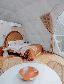 Georgia's Trendy Family Escape: Dome with Private Hot Tub in Cherry Log - Cherry Log, Georgia - glamping.directory