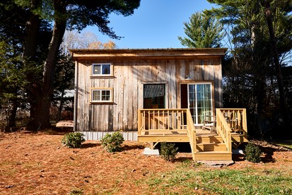 Cute Wooden Tiny House on a Beautiful Farm near Bethel Woods for a Romantic Getaway in Woodridge, New York - glamping.directory