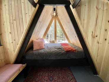 Cozy A-Frame Getaway for Two, Glamping Vacation Near Lake Superior in Bayfield, Wisconsin - Bayfield, Wisconsin - glamping.directory