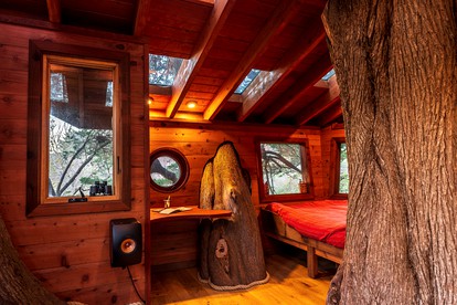 Half Moon Bay Glamping Getaway in an Idyllic Tree House and Cabin - Half Moon Bay, California - glamping.directory