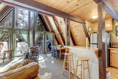 Unique A-Frame Accommodation with Breathtaking Views in Bear Valley, CA - Bear Valley , California - glamping.directory