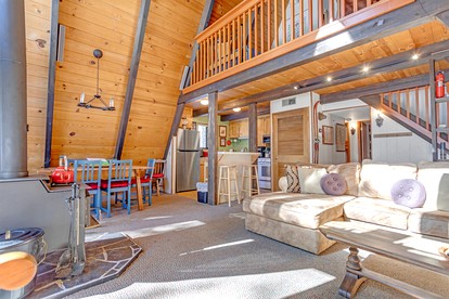 Unique A-Frame Accommodation with Breathtaking Views in Bear Valley, CA - Bear Valley , California - glamping.directory