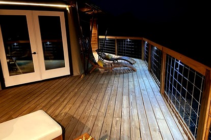 Scenic Hill Country Safari Tent Retreat with Hot Tub near Lake Travis in Marble Falls, Texas - Travis County, Texas - glamping.directory