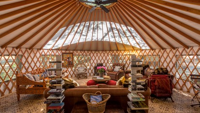 Cozy Romantic Yurt Rental in Woodlands near California Beach Town of Cayucos - Cayucos, California - glamping.directory
