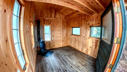 Secluded and Off-Grid, Pet Friendly Cabin on Private Pond in Glenfield, New York - Glenfield, New York - glamping.directory