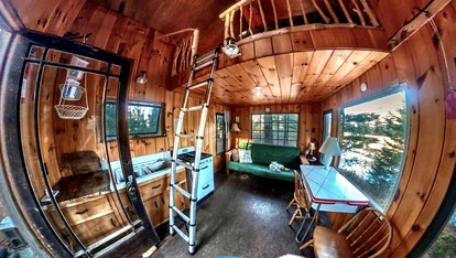 Secluded and Off-Grid, Pet Friendly Cabin on Private Pond in Glenfield, New York - Glenfield, New York - glamping.directory