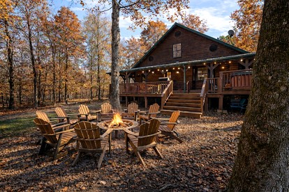 Gorgeous Cabin with Game Room and Hot Tub in Broken Bow, Oklahoma - glamping.directory